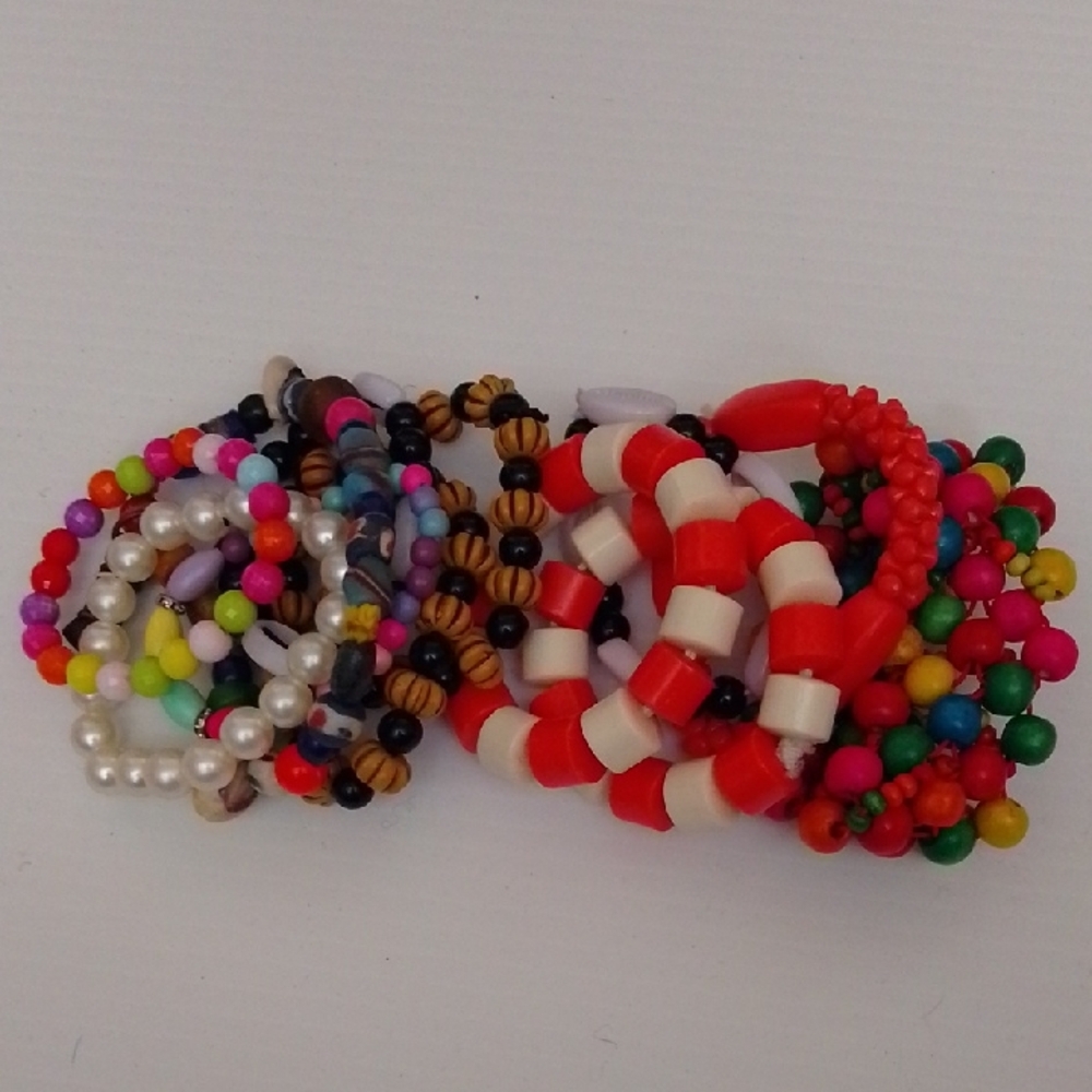 Colorful Beaded Bracelets Set